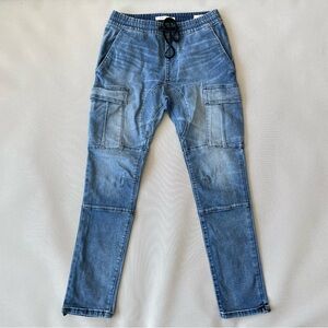 PAC Sun Slim Cargo Denim Jeans Pull On Pants Men’s Size Small